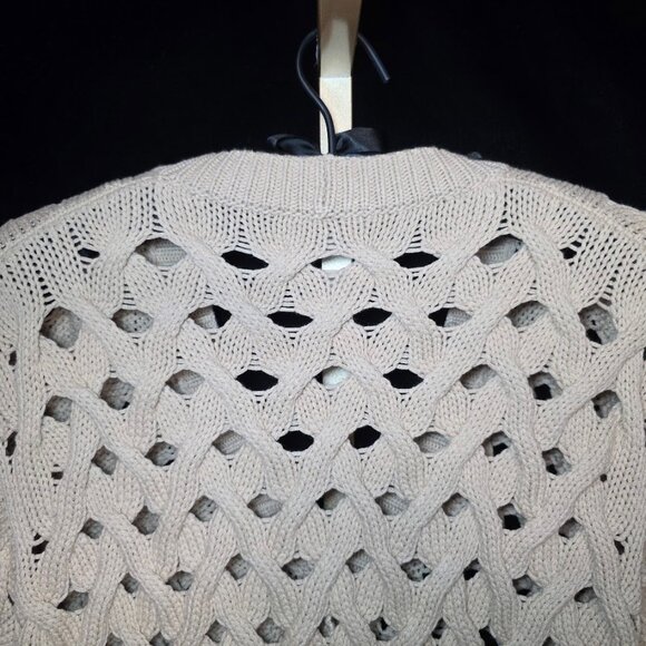 Brunello Cucinelli Cable Knit Buttoned Cardigan in Camel S - Picture 7 of 12